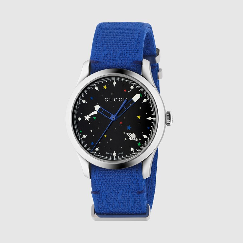 G-Timeless watch, 38mm in blue GG 
