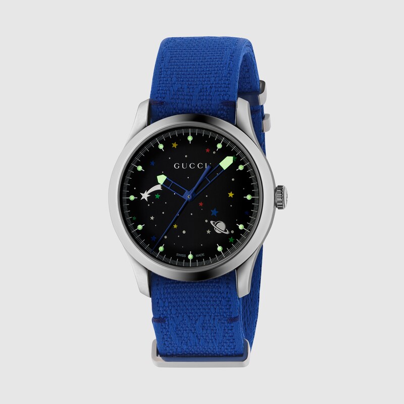 G-Timeless watch, 38mm in blue GG 