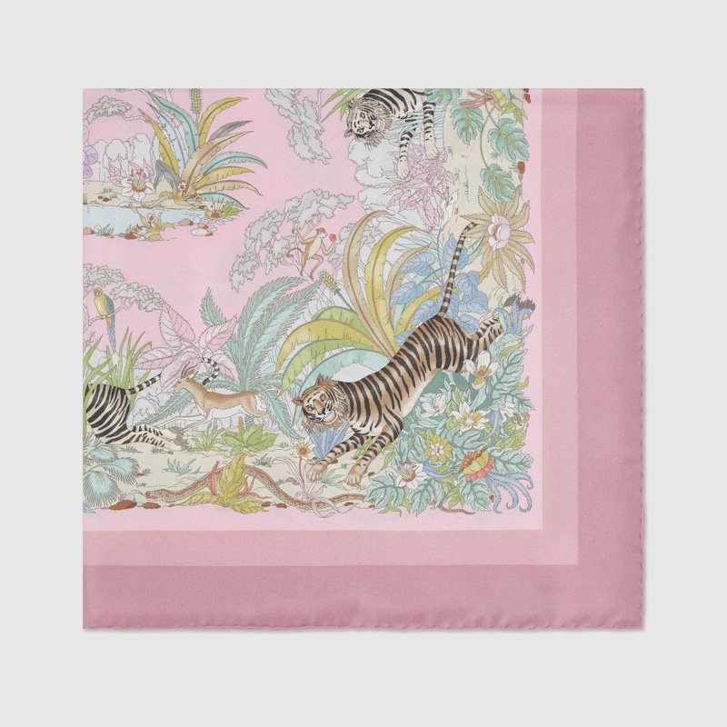 GUCCI – Foulard Tigre Anni 80 in Seta – Live in Vintage | Negozio Vintage  Milano