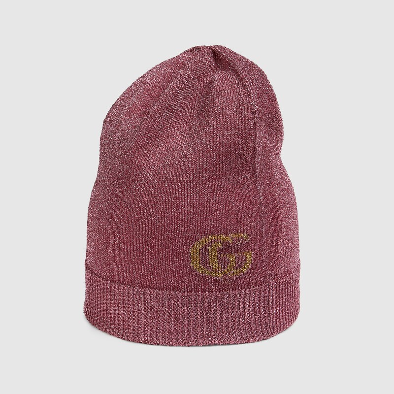 Cappello GG lamé jacquard in rosa | GUCCI® Italia