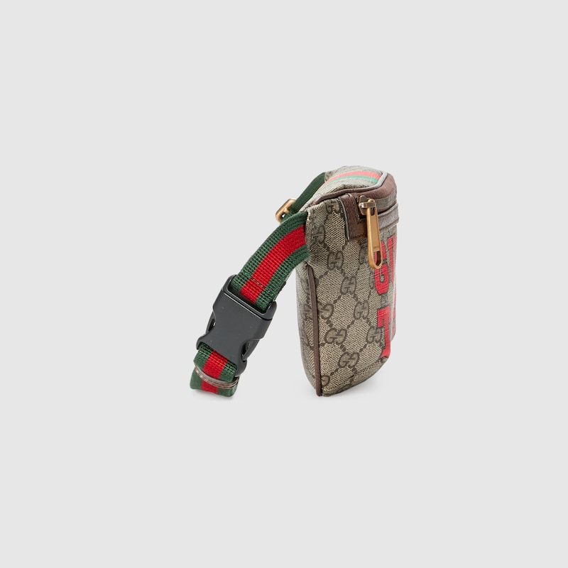 Marsupio GG Gucci Tiger in tessuto Supreme beige ed ebano | GUCCI® Italia