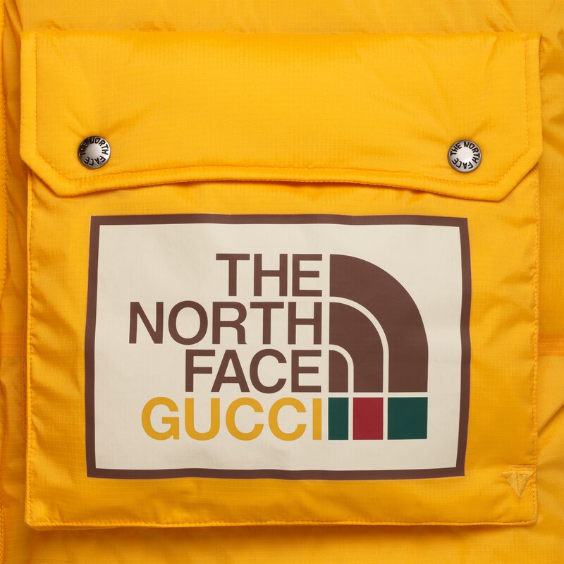 The North Face X Gucci Padded Jacket In Yellow Gucci Us