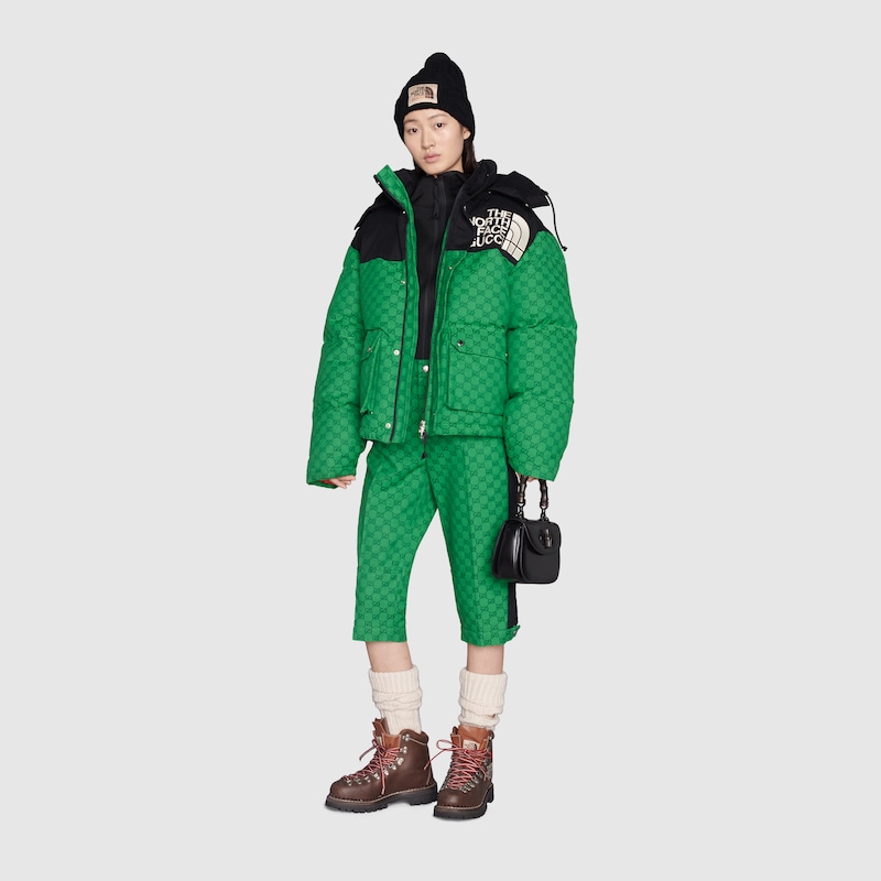 The North Face X Gucci Daunenjacke In Grun Und Schwarz Gucci De