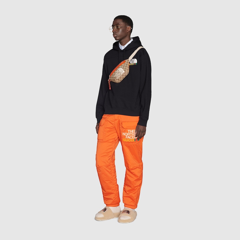 Marsupio The North Face x Gucci in tessuto GG beige ed ebano | GUCCI® Italia