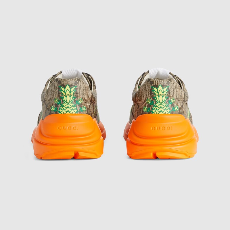 Gucci Pineapple men's rhyton sneaker in Supreme canvas | GUCCI® US