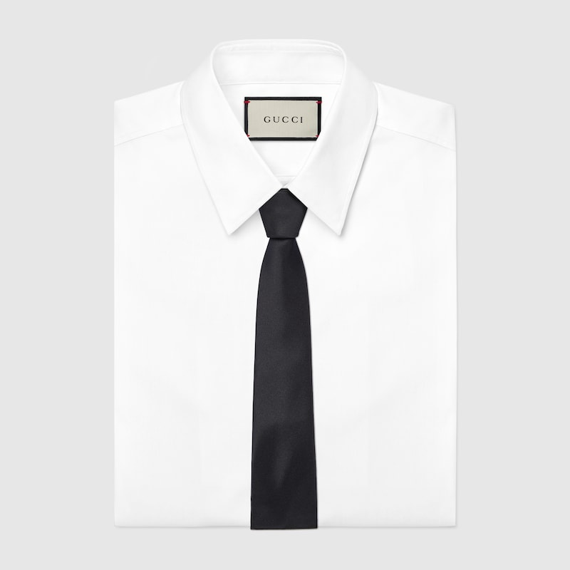 Silk tie with Interlocking G