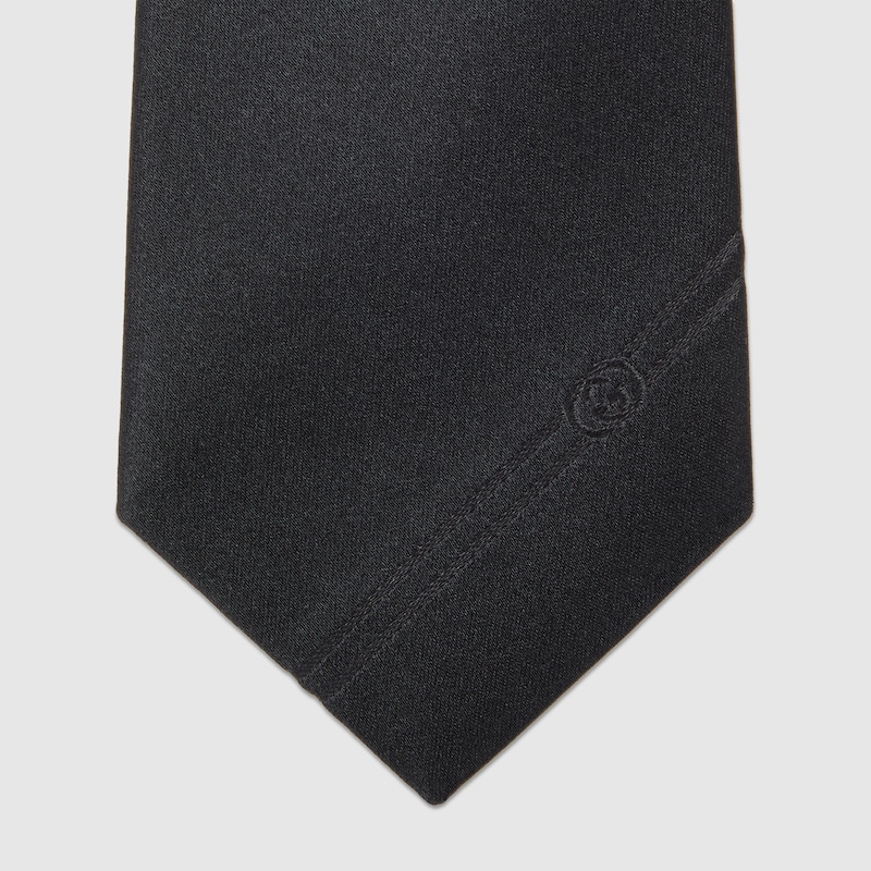Silk tie with Interlocking G