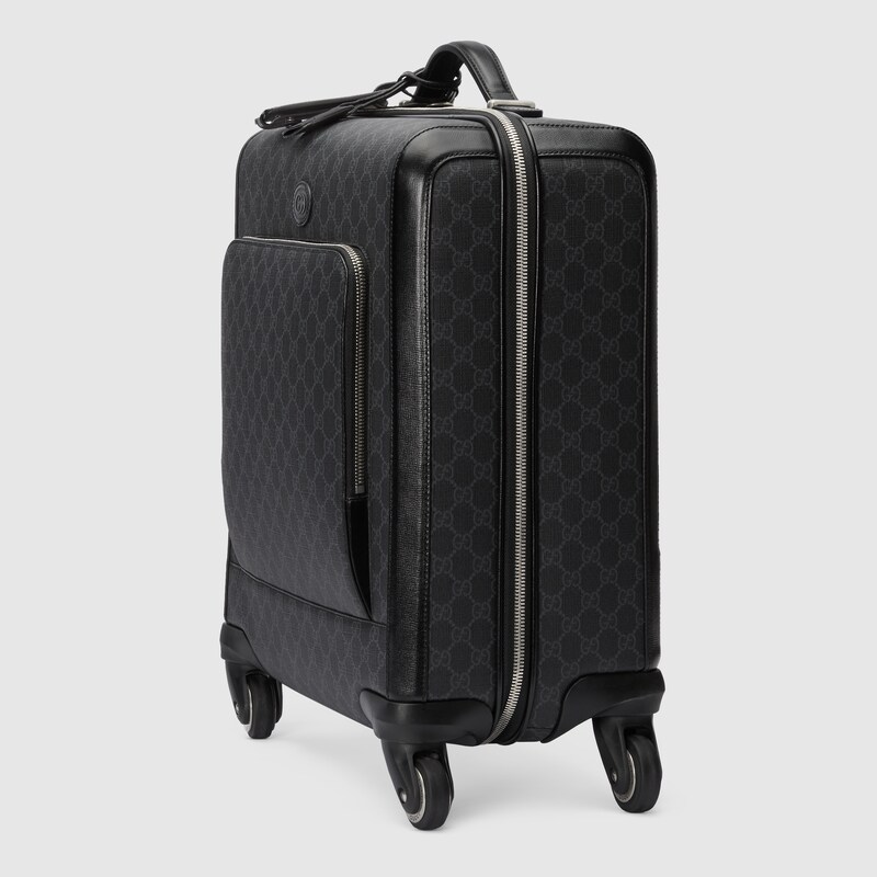 Trolley con GG misura piccola in Supreme nero | GUCCI® Italia