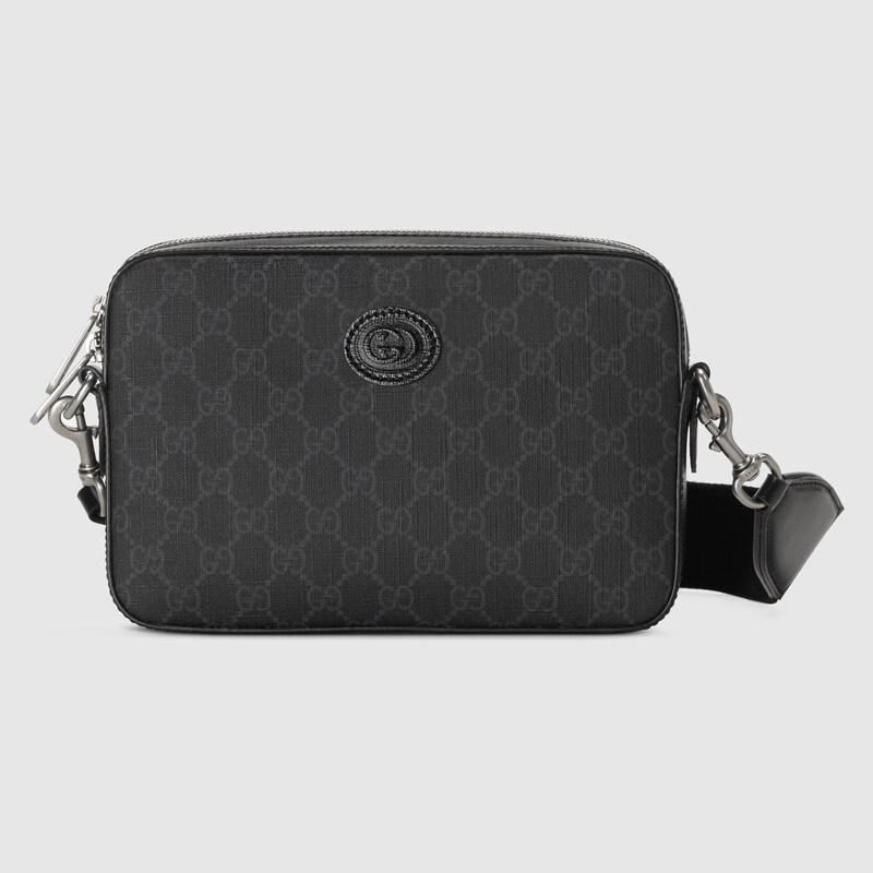 Bolso de hombro con GG en supreme en negro | GUCCI® ES