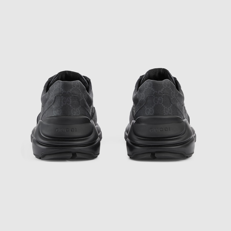 Men's Rhyton sneaker in black Supreme | GUCCI® SE