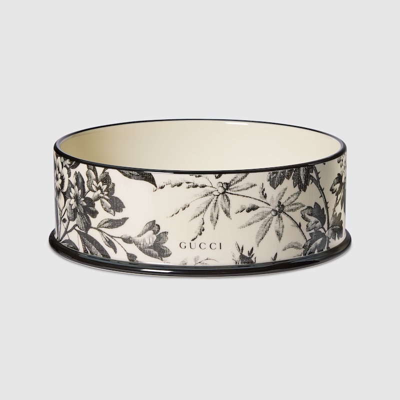 Gucci Large Herbarium Print Pet Bowl