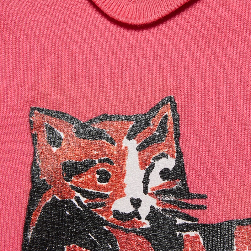 Baby Felted Cotton Jersey One Piece In Pink Gucci Us