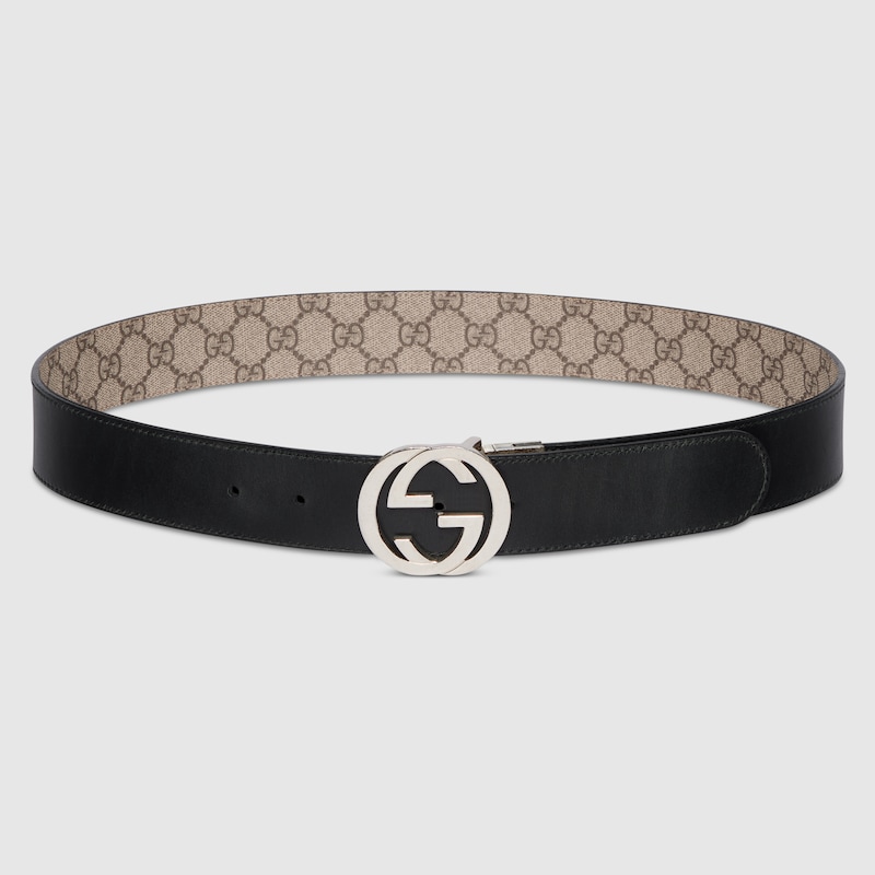 Reversible belt with Interlocking G buckle