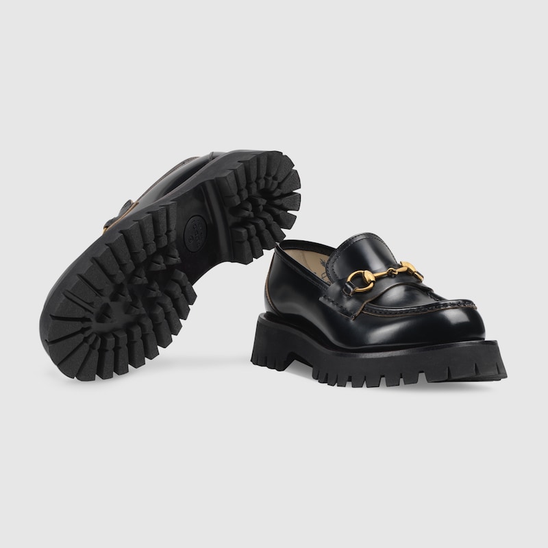 Gucci lug sole loafer deals