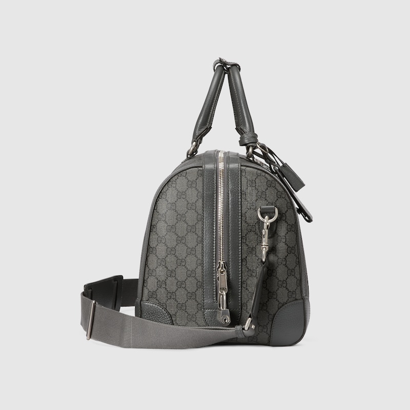 Ophidia medium duffle bag in grey and black Supreme | GUCCI® RO Gucci Ophidia medium duffle bag