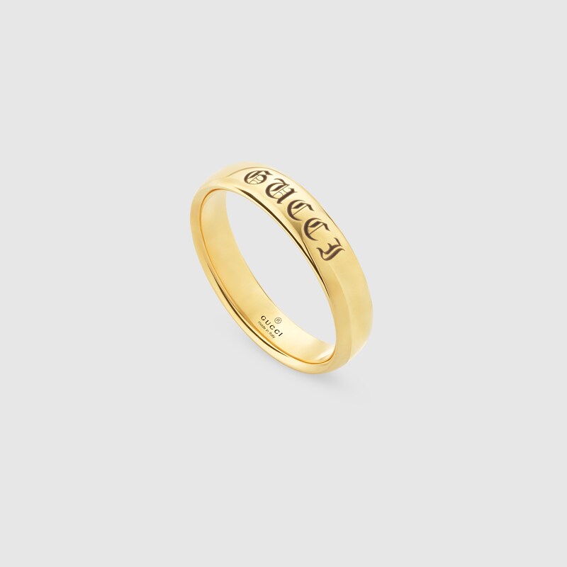 Gucci Promises 18k yellow gold ring 4mm in 18k yellow gold | GUCCI® UK