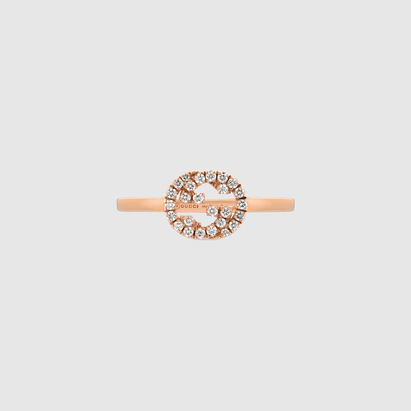 Gucci Interlocking Diamond Ring In Gold