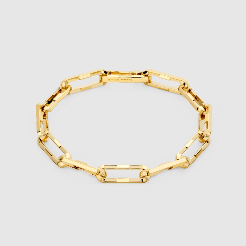 Gucci Link To Love Wide Chain Bracelet In Gold