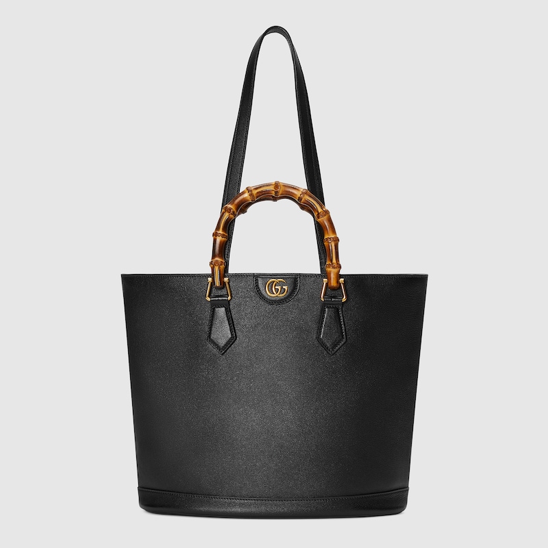 Gucci Diana medium tote bag in black leather GUCCI® Australia