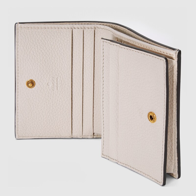 Wallet with Interlocking G python bow in light pink leather | GUCCI® NL