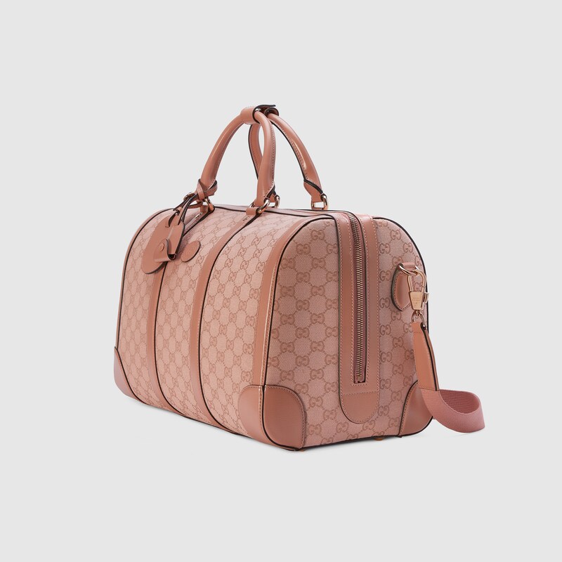 GG small duffle bag in pink canvas GUCCI® US