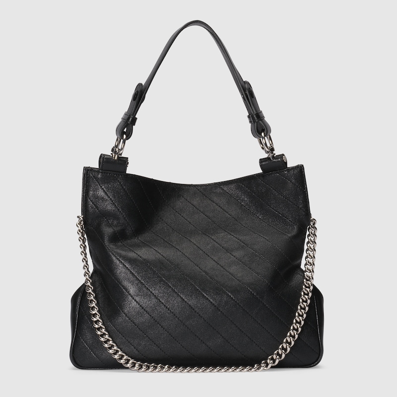 Gucci Blondie small tote bag in black leather GUCCI® US