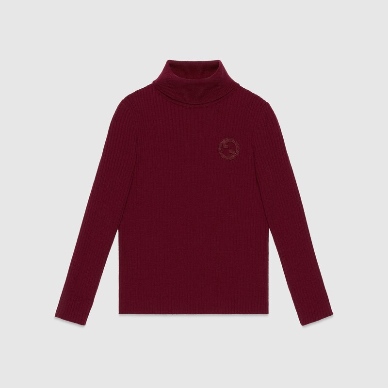 Children's rib wool sweater