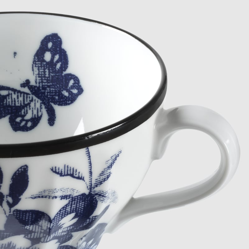 Herbarium teacup and saucer, set of two