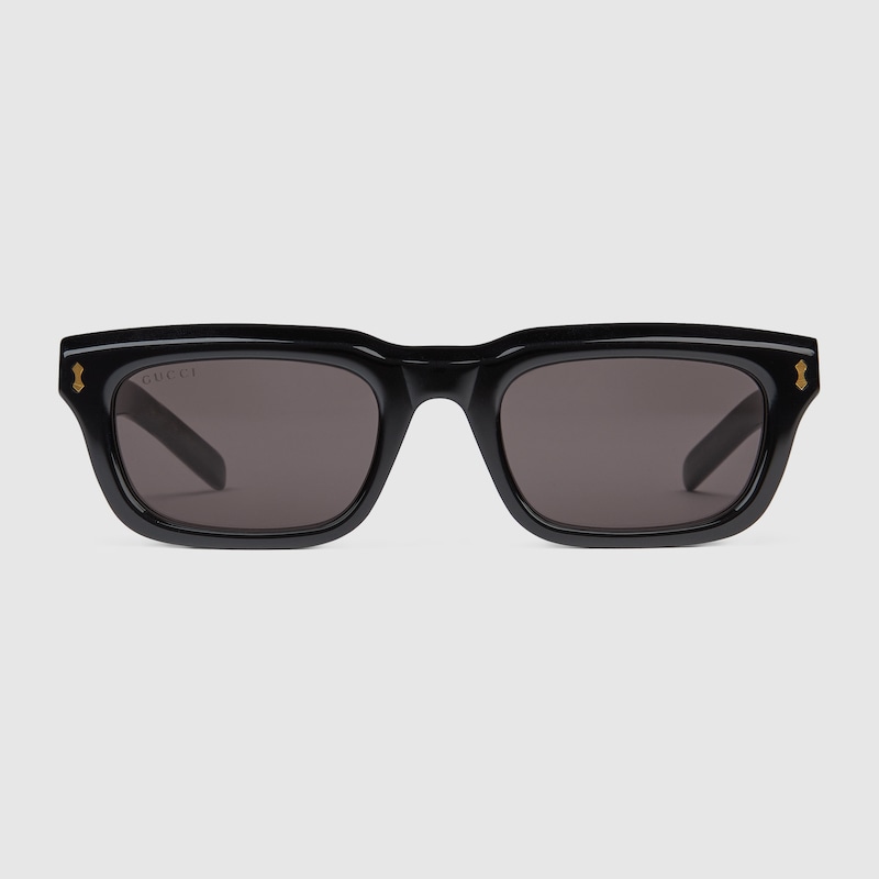 Gucci Rectangular Frame Sunglasses In Black