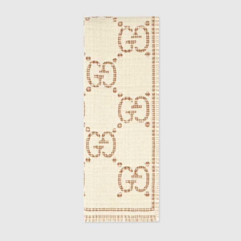 GG wool jacquard scarf