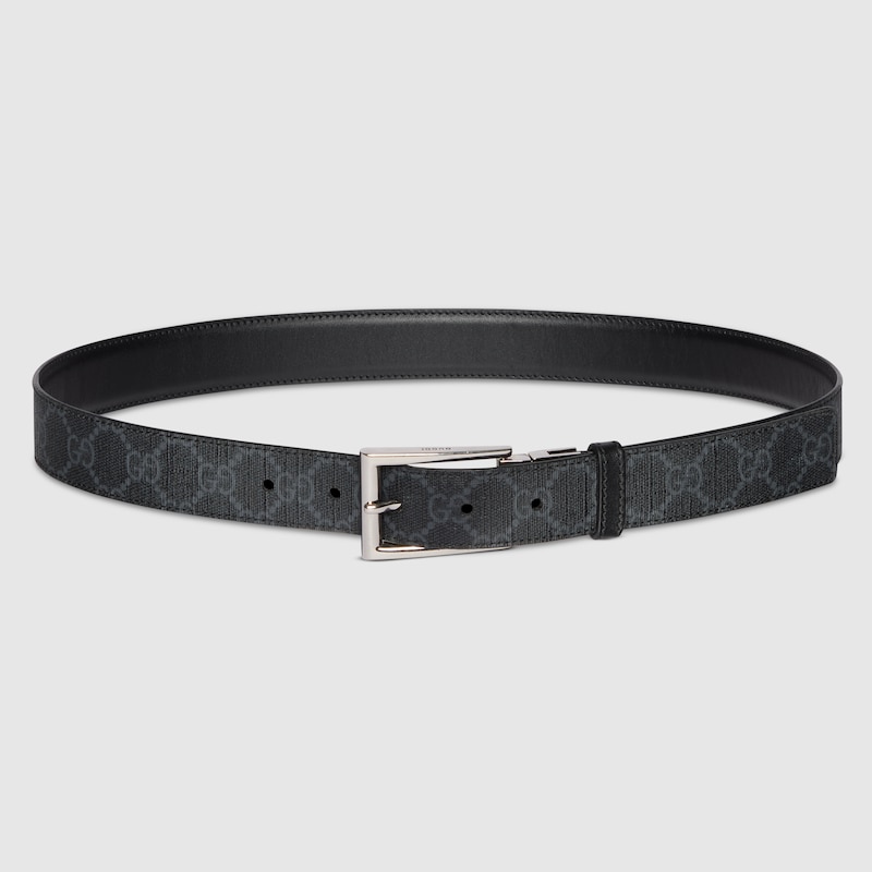 Reversible belt with rectangular buckle