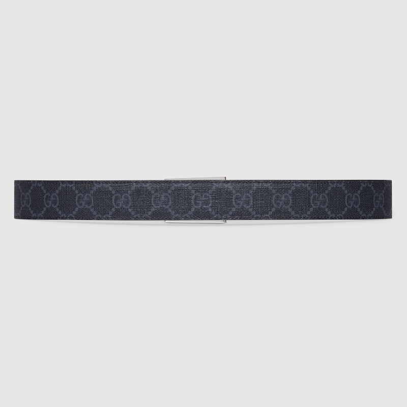 Reversible belt with rectangular buckle