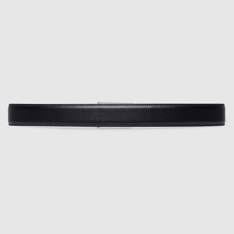 Reversible belt with rectangular buckle
