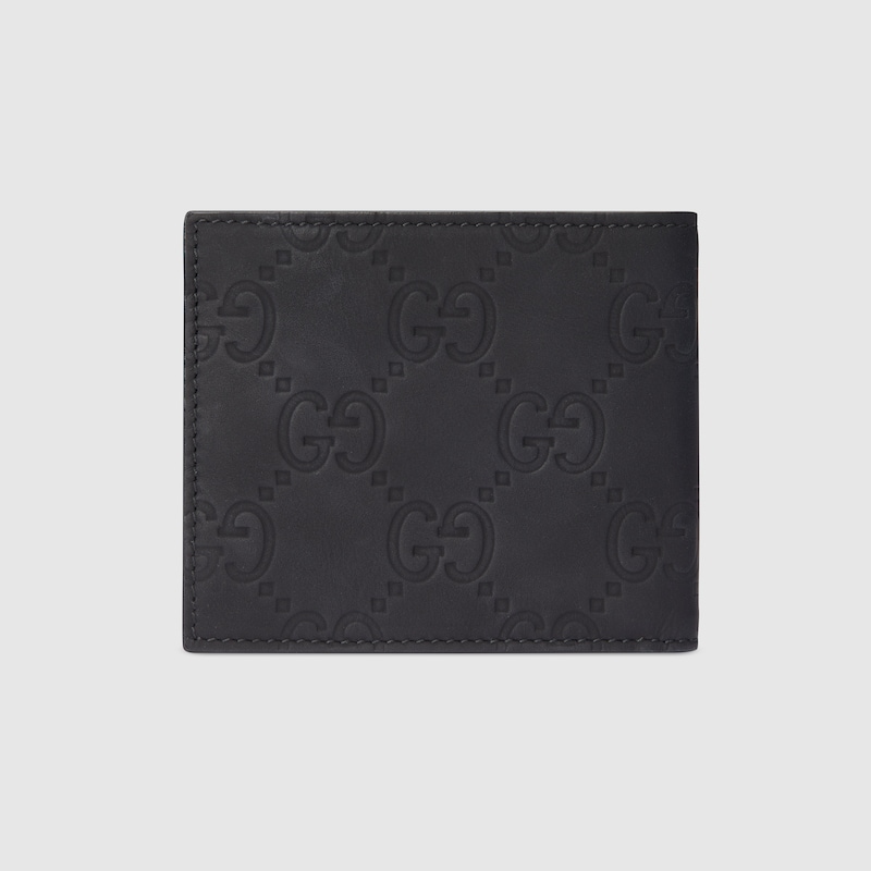 GG rubber-effect bi-fold wallet