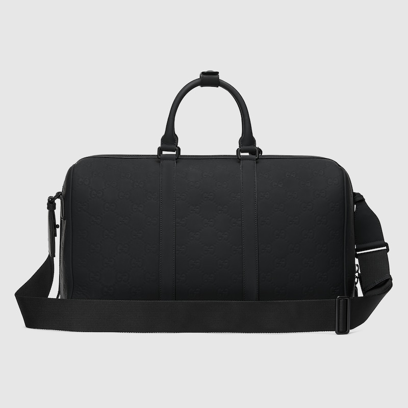 Rubber-effect medium duffle bag