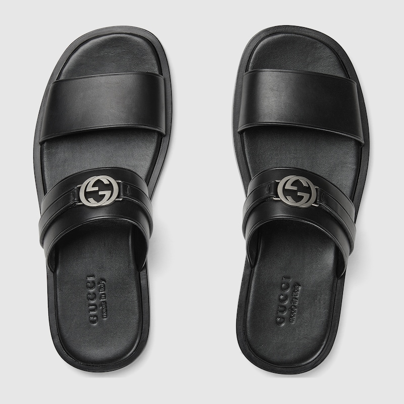 Men's sandal with Round Interlocking G
