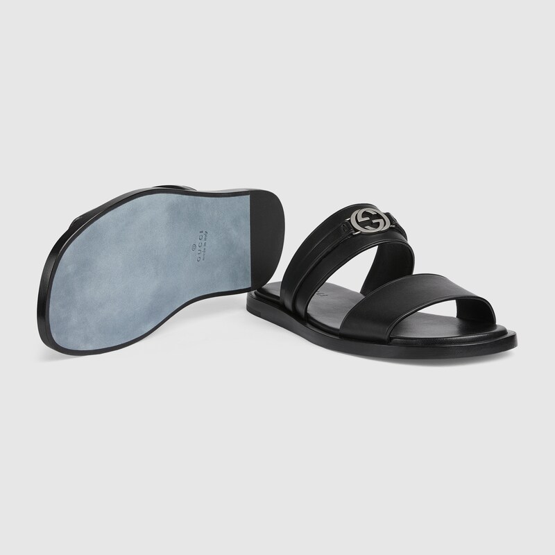 Men's sandal with Round Interlocking G