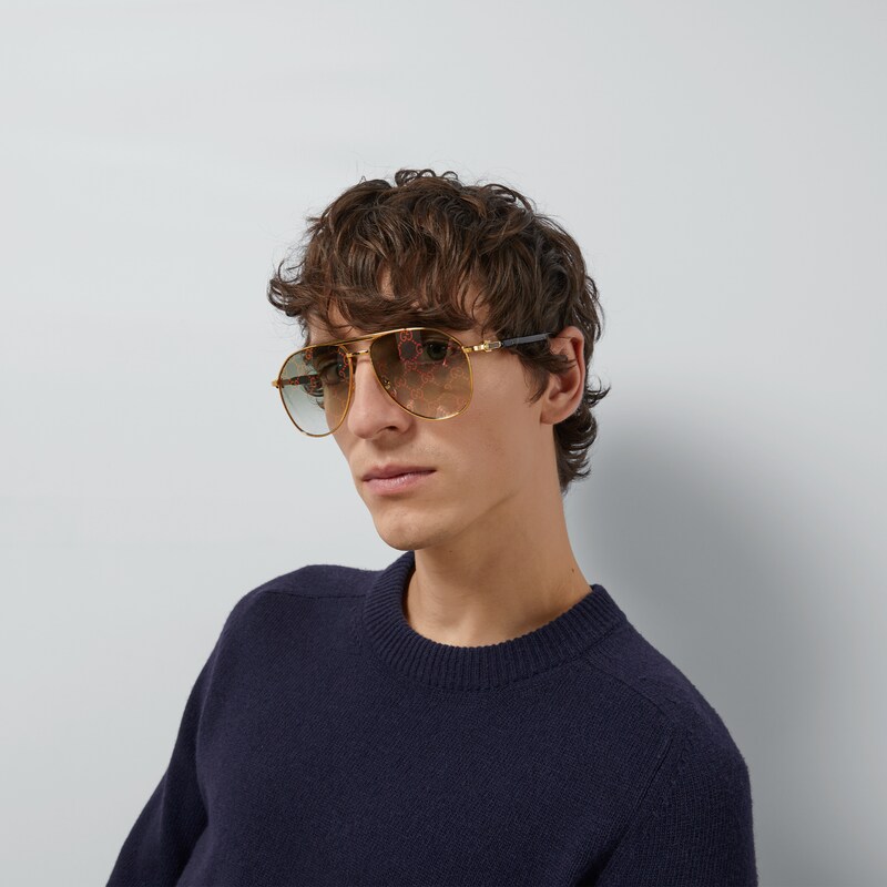 Gucci Aviator Frame Sunglasses | Thumbnail 3 Gucci Aviator Frame Sunglasses | Thumbnail 3