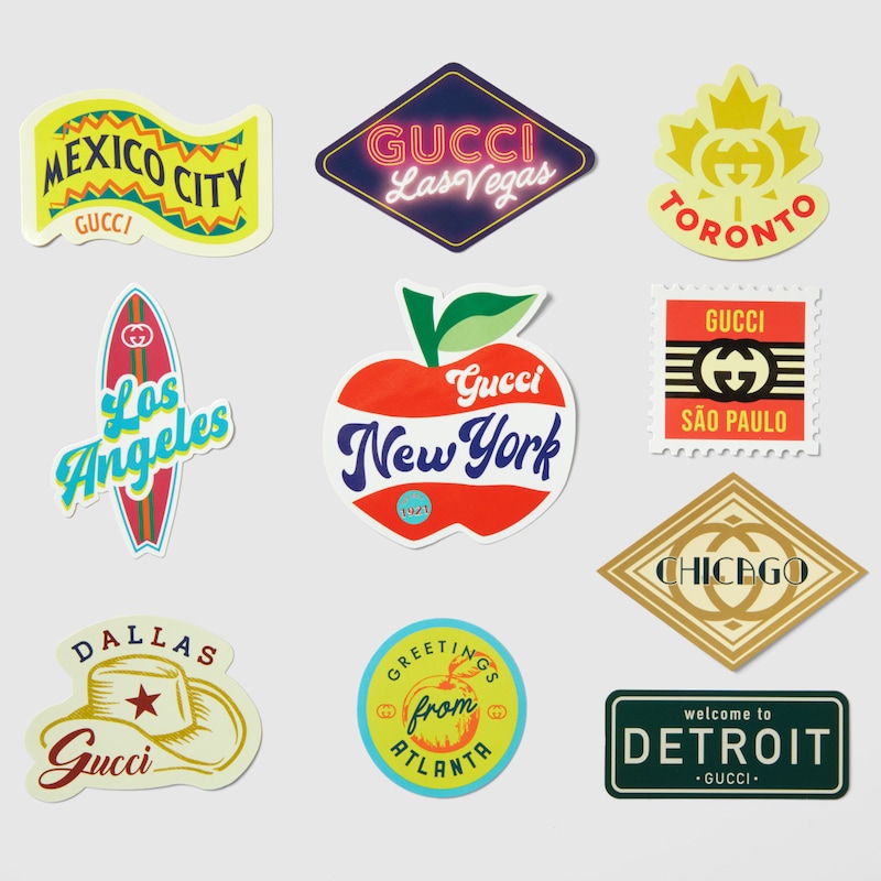 Gucci Cities Luggage Stickers