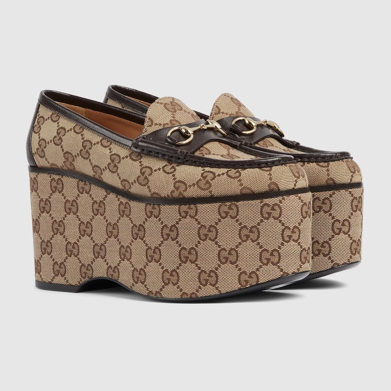 Leather platform loafer with horsebit new arrivals