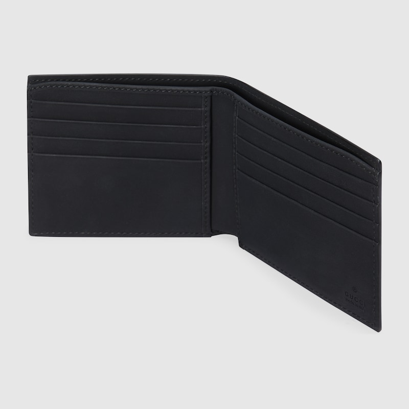 GG rubber-effect bi-fold wallet