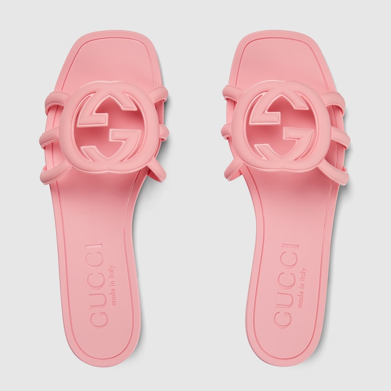 Women's Interlocking G slide sandal
