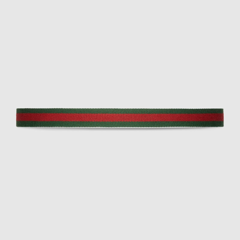 Web canvas belt with Gucci buckle in green and red Web canvas | GUCCI® US