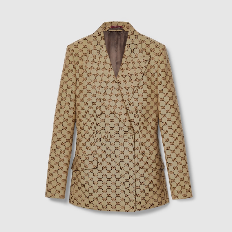 Double-breasted GG Canvas Jacket Double-breasted GG Canvas Jacket