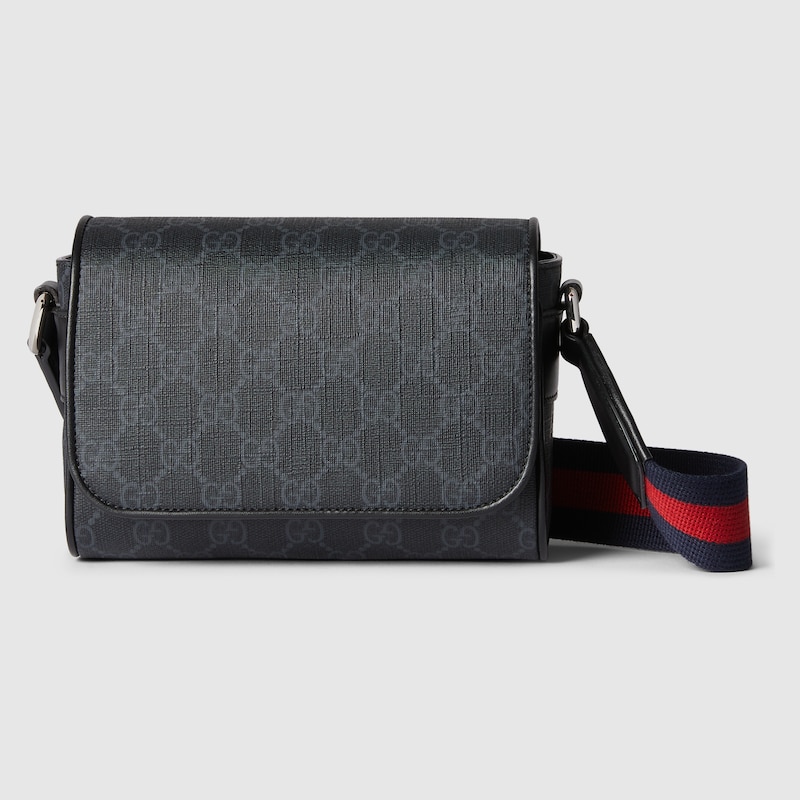 Gucci Gg Mini Faux Leather Crossbody Bag In Black