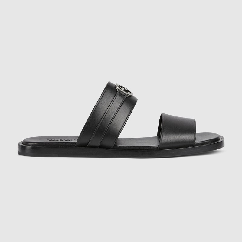 Men's sandal with Round Interlocking G