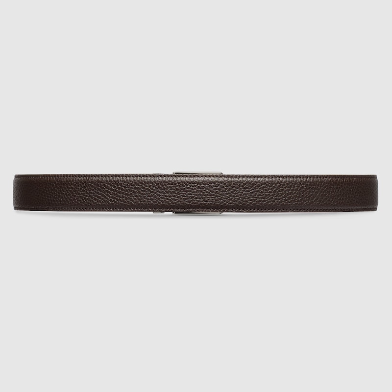 Belt with rectangular buckle
