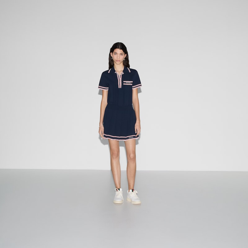 Gucci Pleated Skirt With Striped Trim | Thumbnail 2 Gucci Pleated Skirt With Striped Trim | Thumbnail 2
