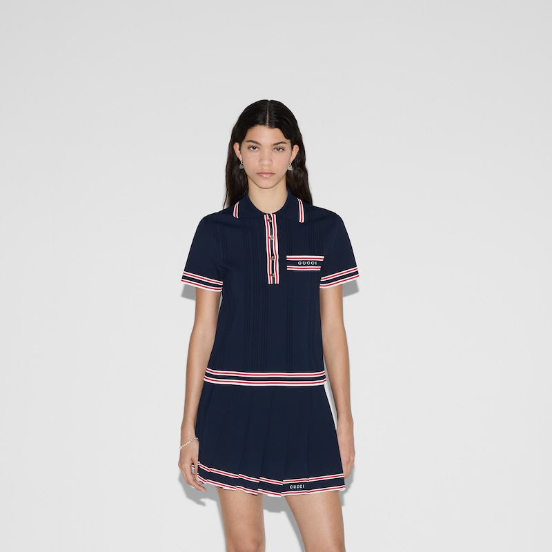 Gucci Polo Top With Striped Trim | Thumbnail 3 Gucci Polo Top With Striped Trim | Thumbnail 3