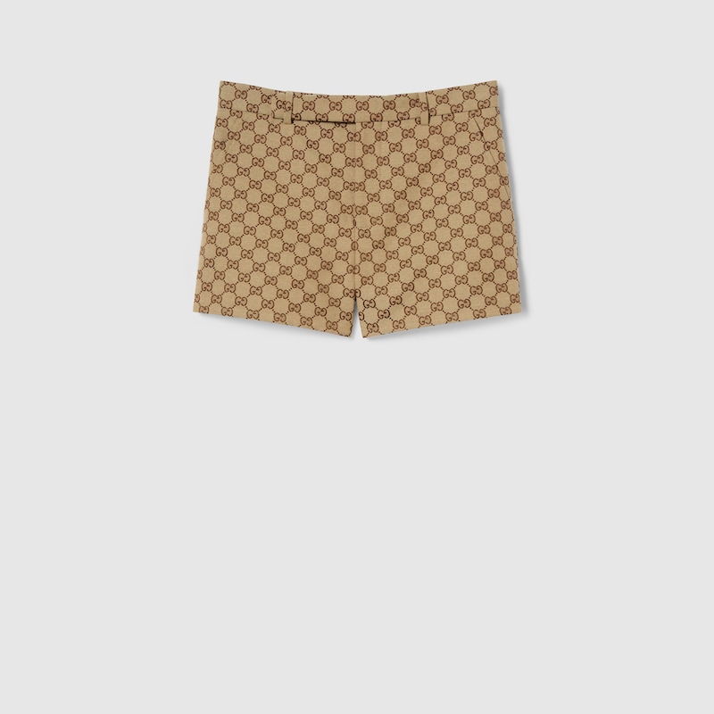 Shop Gucci Gg Canvas Short In Brown
